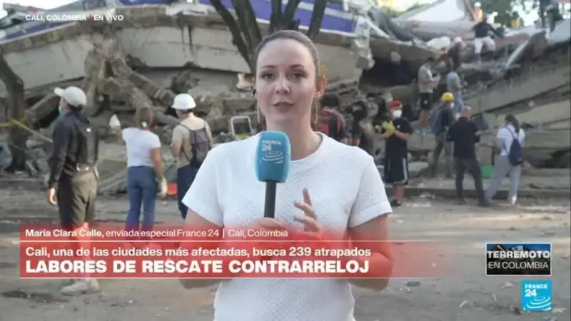 Informe desde Cali: rescatistas y voluntarios trabajan para encontrar a personas bajo los escombros