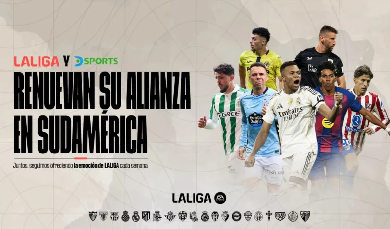 DSPORTS renovó su alianza con LALIGA para transmitir en Sudamérica los partidos del futbol español