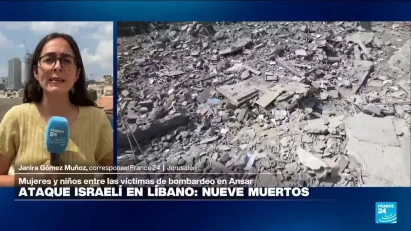 Israel mata a 11 personas en el sur de Líbano, que acusa "claro mensaje" contra el acuerdo de EE.UU.