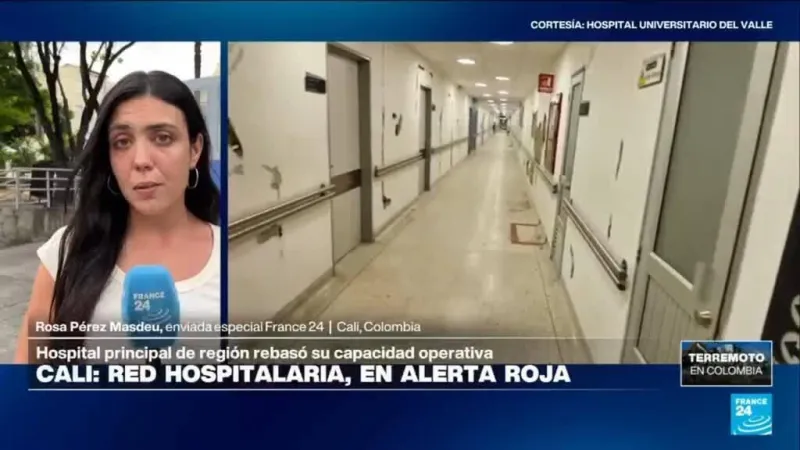 Terremoto deja sin servicio de urgencias al mayor hospital público del suroccidente de Colombia