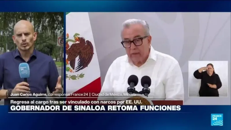 Gobernador de Sinaloa retoma funciones tras ser vinculado con narcotráfico por EE. UU.