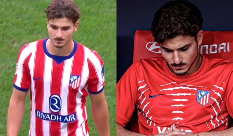 Con la mirada perdida y el rostro desencajado: la desoladora imagen de Julián Álvarez tras ser repudiado por hinchas del Atlético Madrid