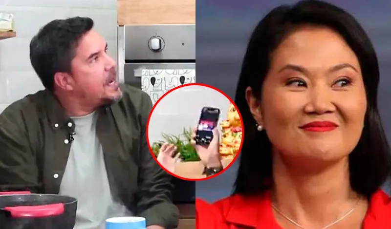 Gabriel Calvo se pone nervioso cuando intentan exponer en vivo su conversación con Keiko Fujimori: "Me vas a meter en problemas"
