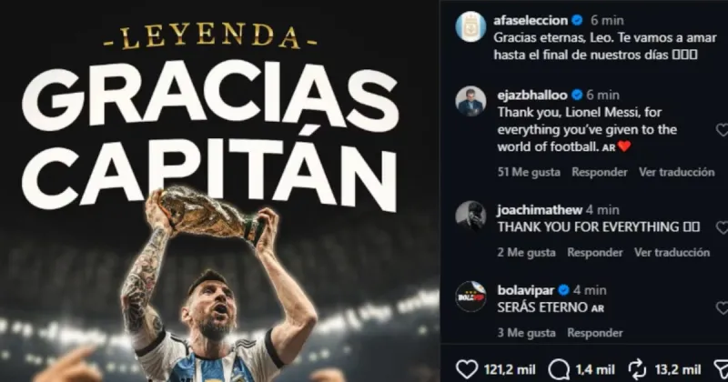 “Gracias eternas, Leo”: el mensaje de la AFA a Lionel Messi tras anunciar su retiro de la Selección Argentina