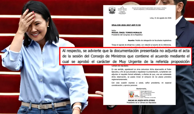 Ejecutivo no adjuntó acta que sustenta carácter "muy urgente" de pedido de facultades legislativas