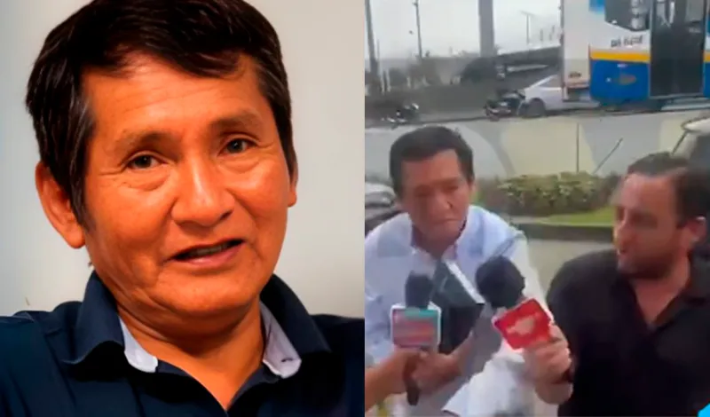 Óscar Custodio, dueño de La Bella Luz, pierde los papeles con la prensa y agrede a periodista al llegar a la Fiscalía por caso Naldy Saldaña