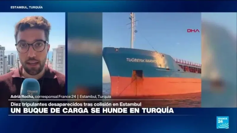 Informe desde Estambul: barco de carga se hunde en mar de Mármara