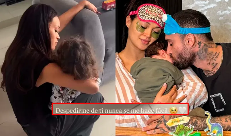 Angie Arizaga se despide de su pequeño hijo con Jota Benz y le dedica conmovedor mensaje: "No es fácil"