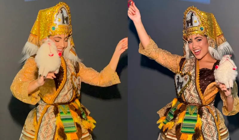 Peruana Josiane Sciotti desata polémica en el Miss Mundo 2026 por su traje típico: bolivianos aseguran que el atuendo es de su país