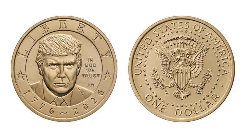 Donald Trump llega a la moneda de un dólar: ¿qué dice la ley sobre esa representación y cómo es la pieza?