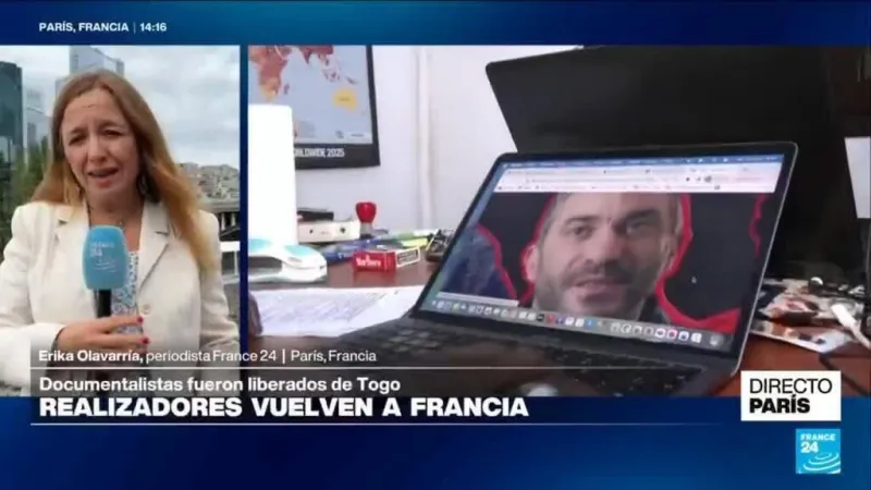 Directo París y el traslado de dos documentalistas franceses liberados de Togo
