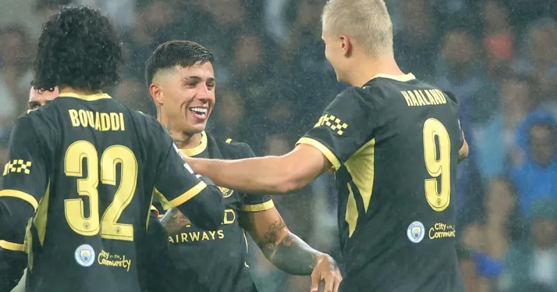 Enzo Fernández debutó en Champions con el Manchester City y le dio una asistencia a Haaland para el triunfo vs Porto