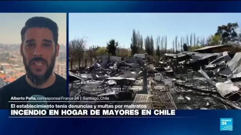 Informe desde Santiago: al menos 16 adultos mayores muertos tras incendio en centro geriátrico