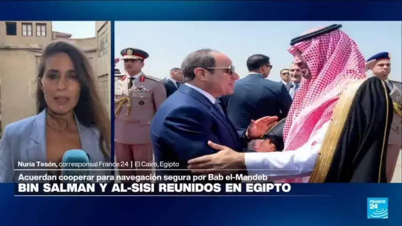 Príncipe de Arabia Saudita se reúne con Al Sisi para garantizar navegación segura por Bab el-Mandeb