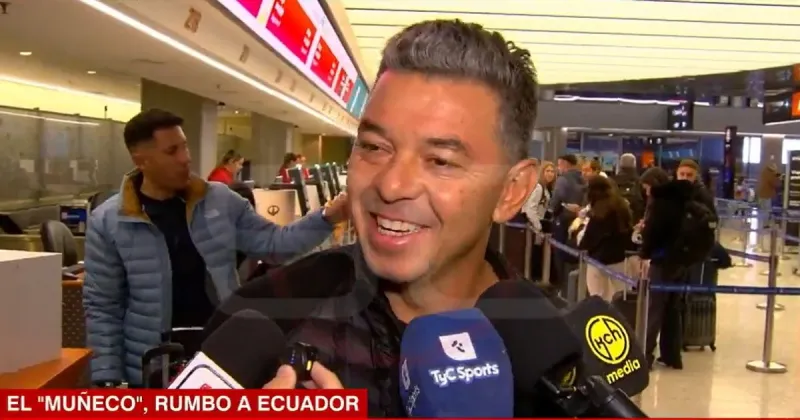 Gallardo partió hacia Ecuador y ya le preguntan por un campeonato: "Tranquilos, la idea es construir un equipo que identifique al pueblo"